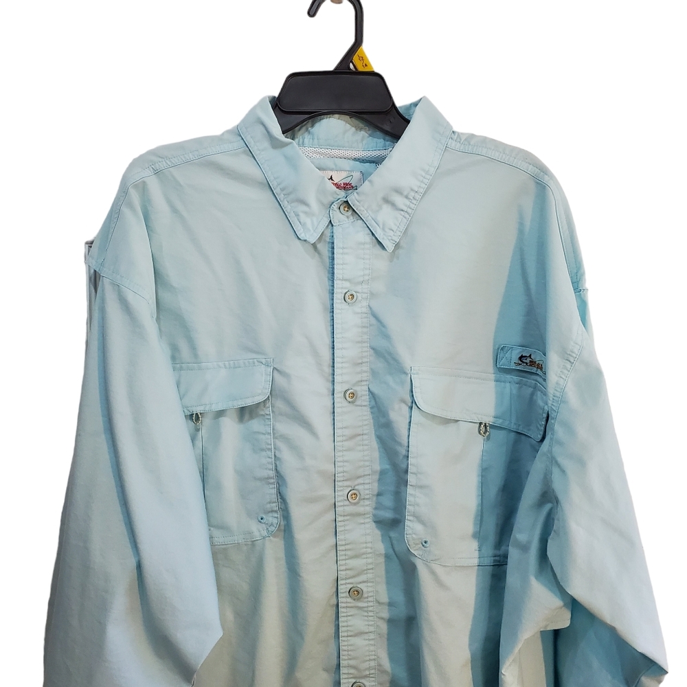 World‎ Wide Sportsman Long Sleeve Vented Roll Tab Men's Fishing Shirt Size 3XL
